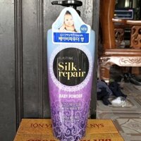 Dầu gội chăm sóc và nuôi dưỡng tóc Elastine Silk Repair 550g( xanh tím )