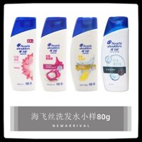 Dầu gội chống gàu Head & Shoulders 80ml, kích thước du lịch, bộ chăm sóc và rửa, chai nhỏ unisex, mẫu di động cho du lịch