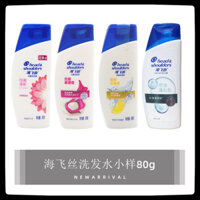 Dầu gội chống gàu Head & Shoulders 80ml, kích thước du lịch, bộ chăm sóc và rửa, chai nhỏ unisex, mẫu di động cho du lịch