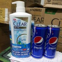 DẦU GỘI CLEAR BẠC HÀ 650G TẶNG 2 LON PEPSI