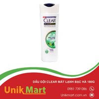 Dầu gội Clear mát lạnh bạc hà 180g