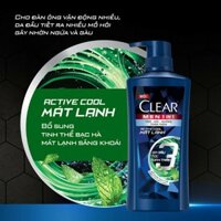 Dầu gội Clear Men 3 trong 1 630gr: (Tắm + Gội + Dưỡng)