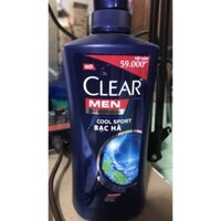 Dầu gội Clear Men bạc hà 650 mL