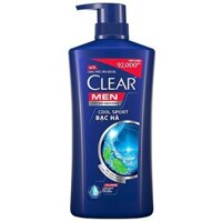 DẦU GỘI CLEAR MEN BẠC HÀ MÁT LẠNH 900G