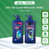 Dầu gội Clear Men Cool Sport Bạc Hà / Deep Cleanse / Clear Men Beer mát lạnh giúp sạch gàu, làm sạch sâu 600g