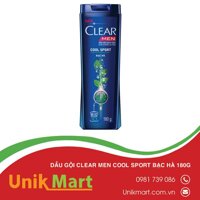 DẦU GỘI CLEAR MEN COOL SPORT BẠC HÀ 180G