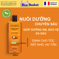 Dầu Gội Dành Cho Tóc Rất Khô Và Hư Tổn Evoluderm Pháp 400ml Chiết Xuất Tinh Dầu Argan Và Bơ Hạt Mỡ