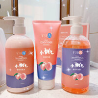 Dầu Gội Đào Vsea Chống Gàu Chống Ngứa Hương Thơm Lâu Dài Chống Khe Tắm Gel Trắng Hương Đào Dầu Xả Fluffy 25.3.15