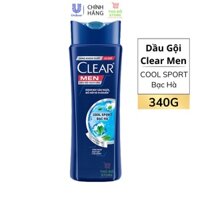 Dầu Gội Đầu Clear Men Cho Nam Mát Lạnh Bạc Hà - Chai 340G