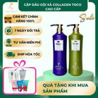 Dầu gội đầu COLLAGEN TOCO 785ML cao cấp , cặp dầu gội xả phục hồi tóc hư tổn , kích mọc tóc