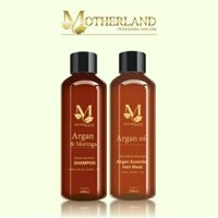 Dầu gội + dầu hấp Motherland Argan Essential Hair Mask 200ml