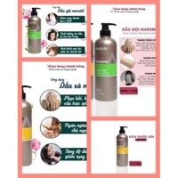Dầu gội đầu keratin Marubi cặp dầu gội xả phục hồi hư tổn giảm rụng tóc 750ml chính hãng, Mỹ phẩm tóc yến nhi