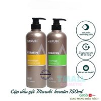 Dầu gội đầu keratin Marubi cặp dầu gội xả phục hồi hư tổn giảm rụng tóc 750ml chính hãng | TMALL COSMETIC