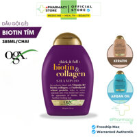 Dầu Gội Đầu OGX Biotin & Collagen / Keratin / Argan Oil giúp tóc dày chắc khỏe 385ml