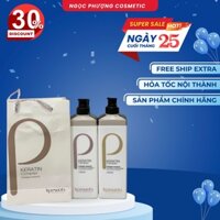 Dầu gội đầu P KERATIN COMPLEX  1000ml cặp dầu gội xả phục hồi hư tổn giảm rụng tóc chính hãng
