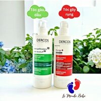 Dầu gội đầu Vichy Dercos Anti Dandruff, Energising shampoo hair sạch gàu hết ngứa kích thích mọc tóc