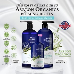 Dầu Gội - Dầu Xả Avalon Organics Biotin B-Complex