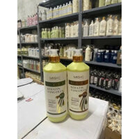 Dầu gội dầu xả cặp gội xả MISHE COLAGEN OGANIC thảo dược chăm sóc tóc khô xơ, uốn duỗi nhuộm 800ml( Chính hãng)