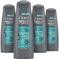 Dầu gội + Dầu xả Dove Men+Care 2 in 1 Shampoo & Conditioner Eucalyptus & Birch 355ml (Mỹ)