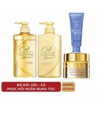 Dầu gội + dầu xả phục hồi hư tổn ngăn rụng tóc và mặt nạ ủ tóc cao cấp 180g (Tặng sữa rửa mặt tạo bọt 50g)