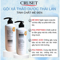 Dầu gội, dầu xả thảo dược Thái Lan CRUSET Tinh chất Mè Đen, phục hồi tóc hư tổn, hỗ trợ mọc tóc 500ml