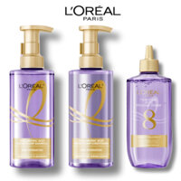 Dầu gội & dầu xả tóc màu tím Loreal Paris Hyaluronic Acid, xử lý nước