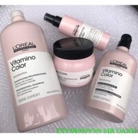 Dầu gội + Dầu xả + Xịt dưỡng + Hấp dầu giữ màu tóc nhuộm LOreal Serie Expert Vitamino Color BỘ LÓN