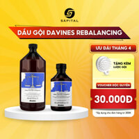 Dầu gội Davines Rebalancing Shampoo - Davines xanh dương - Nhập khẩu Ý - Làm sạch sâu và giảm dầu cho tóc