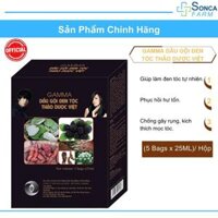 Dầu Gội Đen Tóc Thảo Dược Việt Giúp Tóc Đen Bóng, Chắc Khỏe (5 Gói x 25ml/ Hộp)