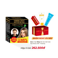 Dầu Gội Đổi Màu Tóc OHBAMA 25mlx2 (50ml)/ set - Gội Là Nâu Thảo Mộc CHÍNH HÃNG [Set 5 gói]