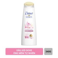 Dầu Gội Dove Óng Mềm Tự Nhiên Từ Hoa Sen Nhật Và Nước Gạo 340G