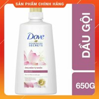 Dầu gội Dove Ống Mềm Tự Nhiên Hoa sen Nhật và nước gạo 650g date mới .