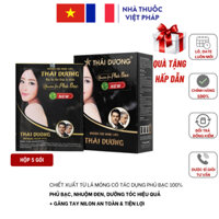 Dầu Gội Dược Liệu Thái Dương Dạng Bột, Giúp Phủ Bạc Tóc Đen Óng Ả Tự Nhiên- Hộp 5 Gói