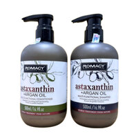Dầu gội dưỡng sinh chống lão hóa Romacy Astaxanthin Argan Oil 500mlx2