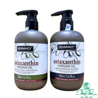 Dầu gội dưỡng sinh chống lão hóa Romacy Astaxanthin Argan Oil 500mlx2 [ NL 2025 ]