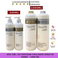 Dầu Gội EDOCEAN - KERATIN siêu phục hồi mềm mượt chống rụng tóc cặp 500ml -1000ml