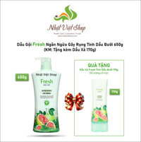 Dầu Gội Fresh Ngăn Ngừa Gãy Rụng Tinh Dầu Bưởi 650g (KM: Tặng kèm Dầu Xả 170g)