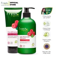 Dầu gội fresh organic Color Retention (dầu gội dưỡng tóc nhuộm) + xã tóc cùng loại