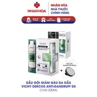Dầu Gội Giảm Gàu Da Dầu Vichy Dercos Anti-Dandruff DS chai 200ml