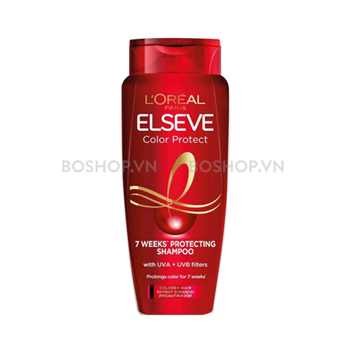 Dầu gội giữ màu tóc nhuộm L'Oreal Elseve Color Protect 7 Protecting Shampoo 450ml