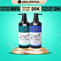 Dầu gội GREEN TEA MEIKI bản cho tóc dầu bết, Dầu gội xả Meiki trà xanh 780ML