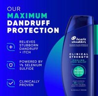 Dầu gội Head and Shoulder Clinical Strength trị gàu 400ml màu xanh