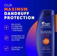 Dầu gội Head and Shoulder Clinical Strength trị gàu 400ml màu cam