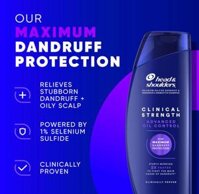 Dầu gội Head and Shoulder Clinical Strength trị gàu 400ml màu tím