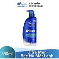 Dàu gội Head&Shoulders UltraMen Bạc Hà 850ml