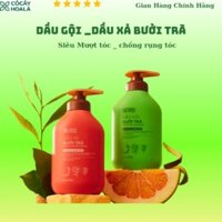 Dầu Gội Hữu Cơ Bưởi Trà Cỏ Cây Hoa Lá, Dưỡng Tóc Chắc Khỏe, Mềm Mượt Tự Nhiên 500g