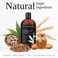 Dầu gội hữu cơ chống rụng tóc cho nam & nữ DR.HEMPSTER ANTI HAIR LOSS SHAMPOO tăng cường và phục hồi tóc 503ml của Mỹ