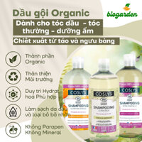 Dầu gội hữu cơ chuyên sâu dưỡng ẩm - tóc dầu - tóc thường 500ml Coslys - Mỹ phẩm Organic - BioGarden