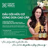 Dầu gội hữu cơ gừng dừa Cocayhoala thảo dược cao cấp cỏ cây hoa lá đánh bay gàu giảm ngứa dung tích 440g/chai