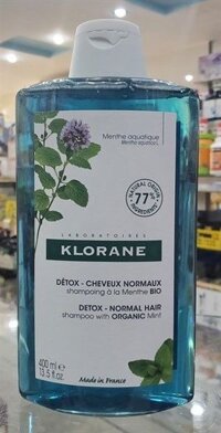 Dầu gội hữu cơ trị gàu KLORANE Detox X.dương 400ml Pháp